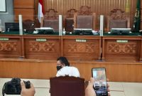 Terdakwa kasus pembunuhan berencana Brigadir J, Ferdy Sambo jelang pembacaan vonis di Pengadilan Negeri Jakarta Selatan, Senin (13/2/2023).(KOMPAS.com/SINGGIH WIRYONO)