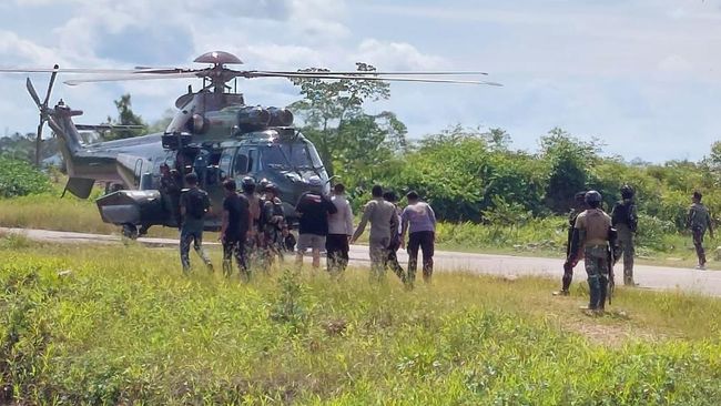 Ilustrasi helikopter mendarat darurat