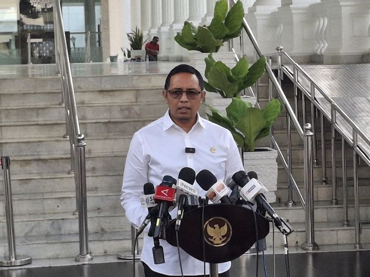 Kepala Kantor Komunikasi Kepresidenan (PCO) Hasan Nasbi. Foto: Metrotvnews.com/Kautsar Widya Prabowo.