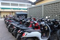 Polresta Banda Aceh Amankan 30 Motor Balap Liar di Ulee Lheue. Foto: Ist