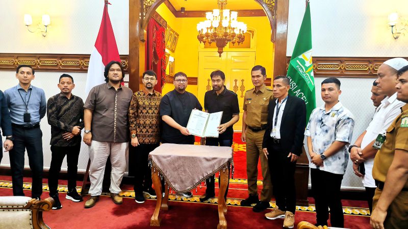Penandatanganan MoU antara Pemerintah Aceh dan PT Flora Agung. Foto: Ist